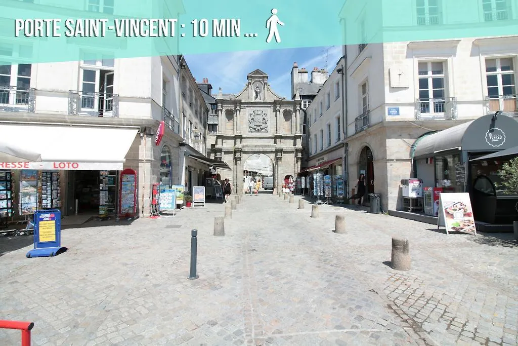 Appartement Tout Confort Gregor 4 Personnes Balcon Parking Prive Centre Ville Vannes 0*,  France